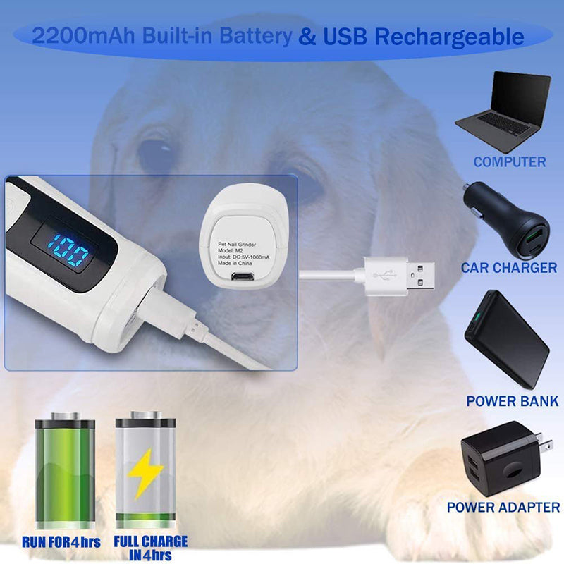 2 Speed LCD Dog Nail Grinder