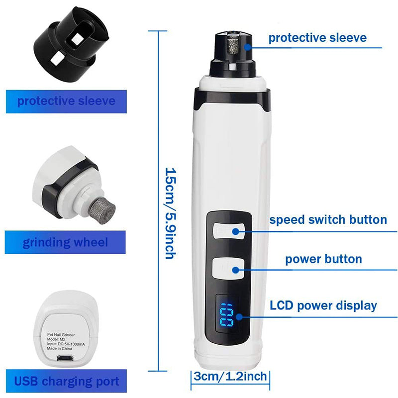 2 Speed LCD Dog Nail Grinder