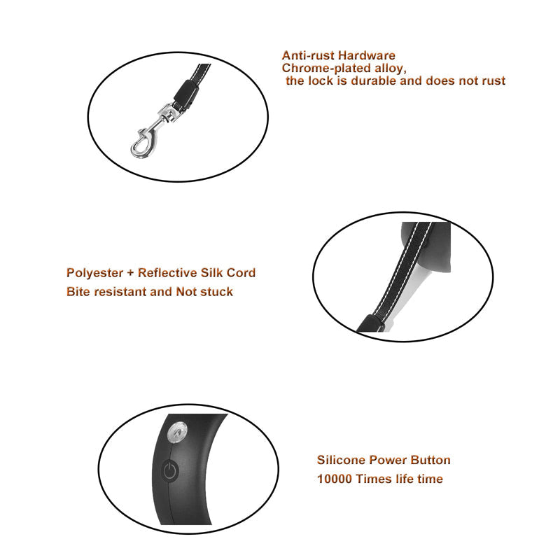 Heavy Duty Rechargeable LED Flashlight Dog Lead