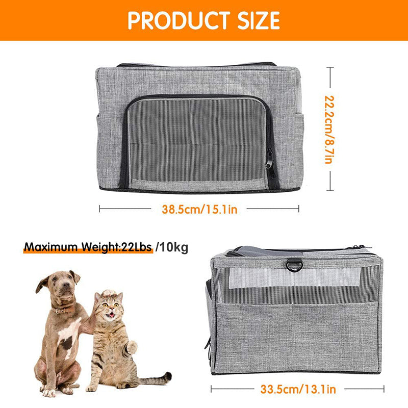 Metal Frame Pet Car Seat Carrying Bag