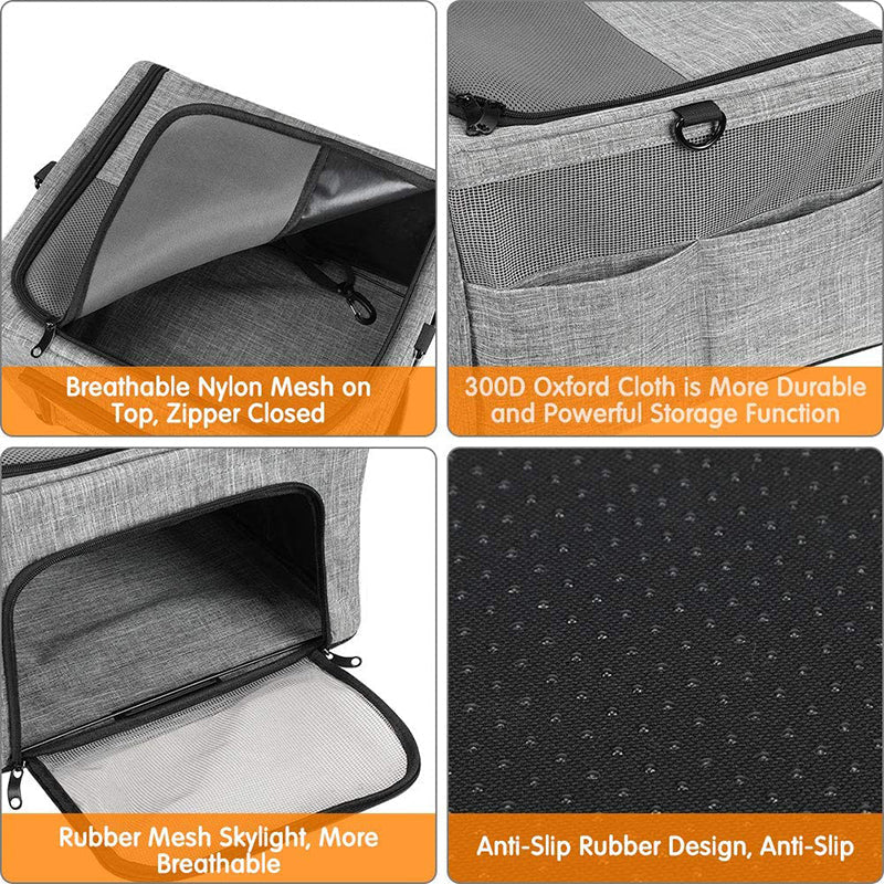 Metal Frame Pet Car Seat Carrying Bag
