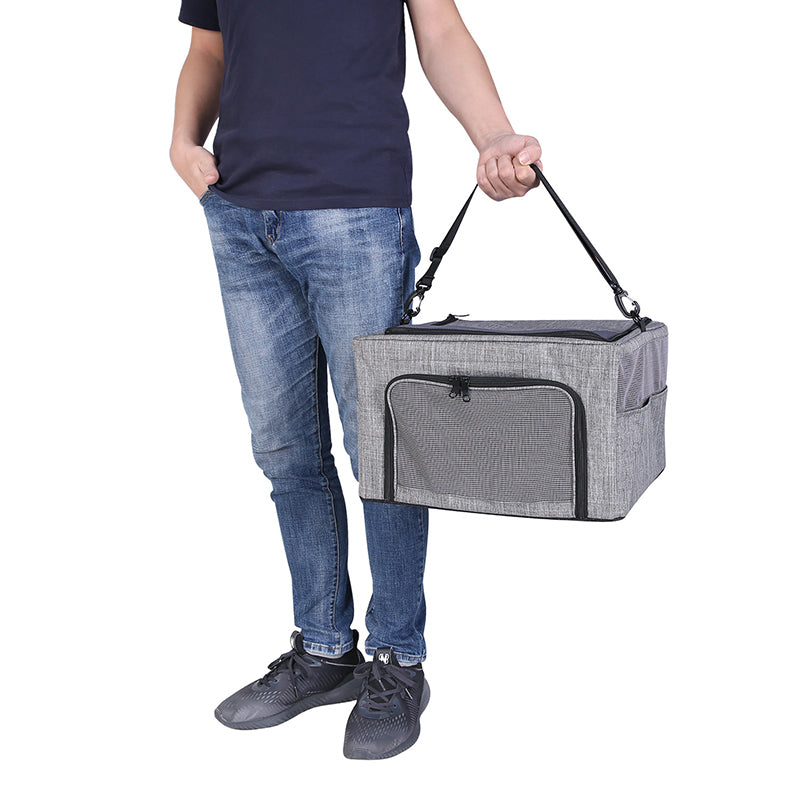Metal Frame Pet Car Seat Carrying Bag