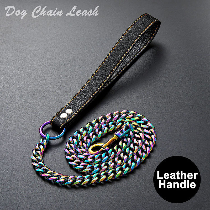 Strong Cuban Stainless Steel Pet Lead