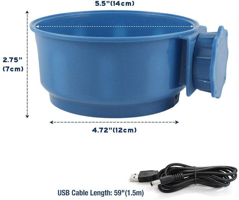 Hanging Crate Heating Dog Bowl