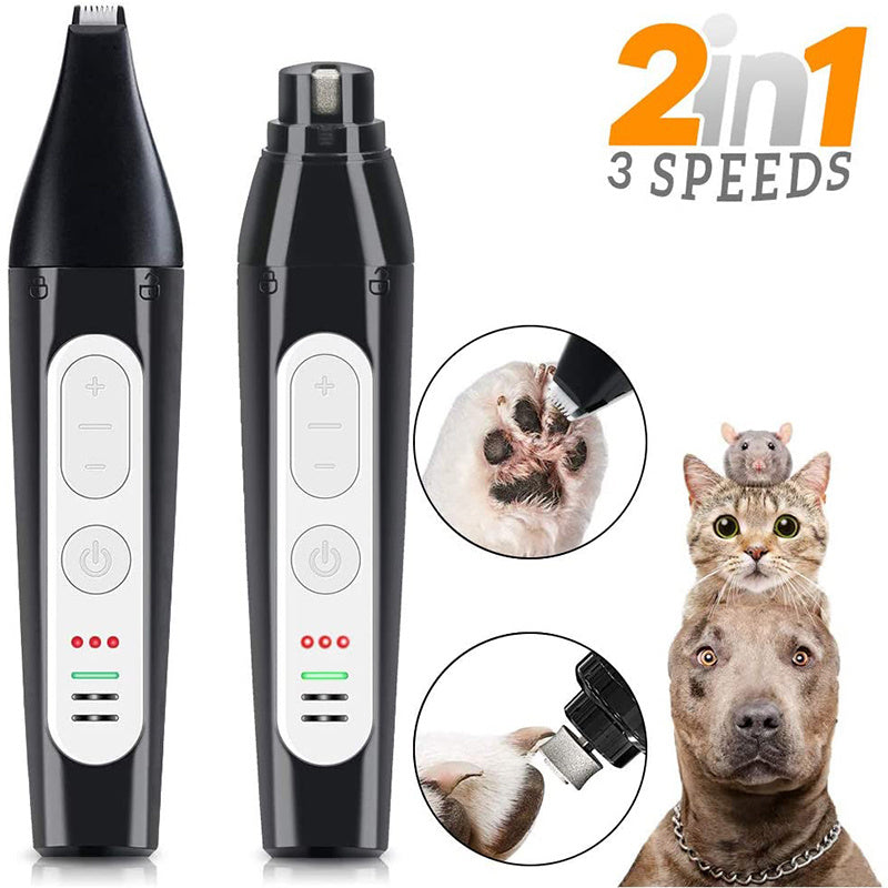 2 In 1 Dog Hair Trimmer & Nail Grinder