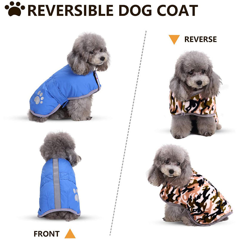 Reflective Reversible Winter Dog Clothes