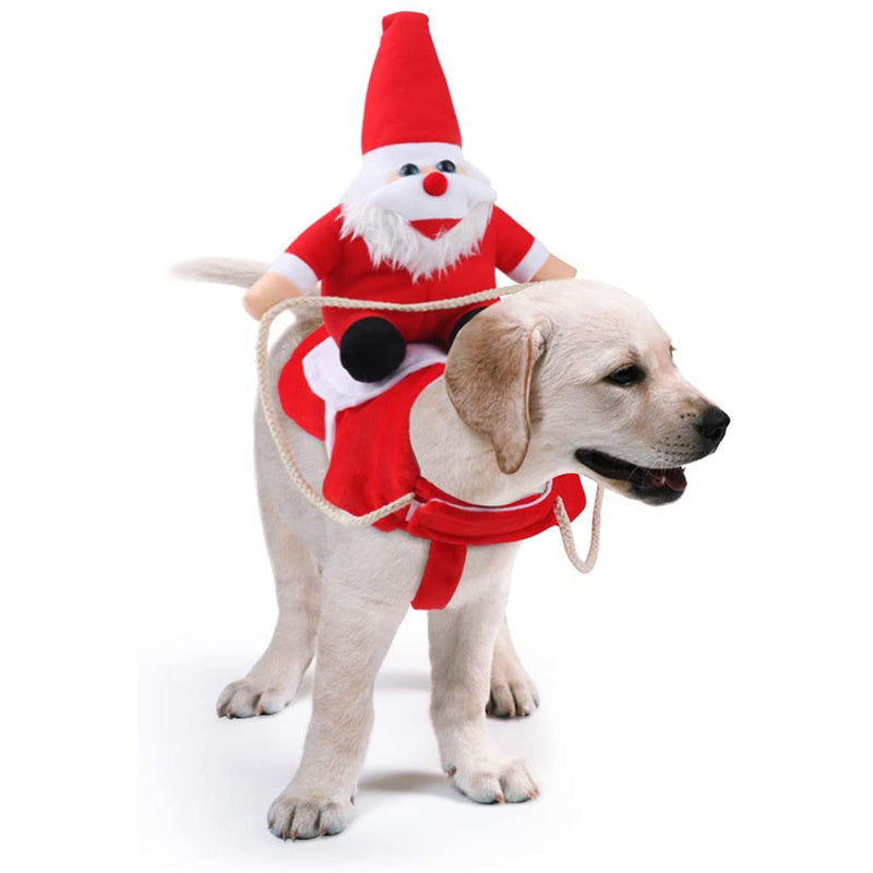 Santa Claus Riding Christmas Dog Costume