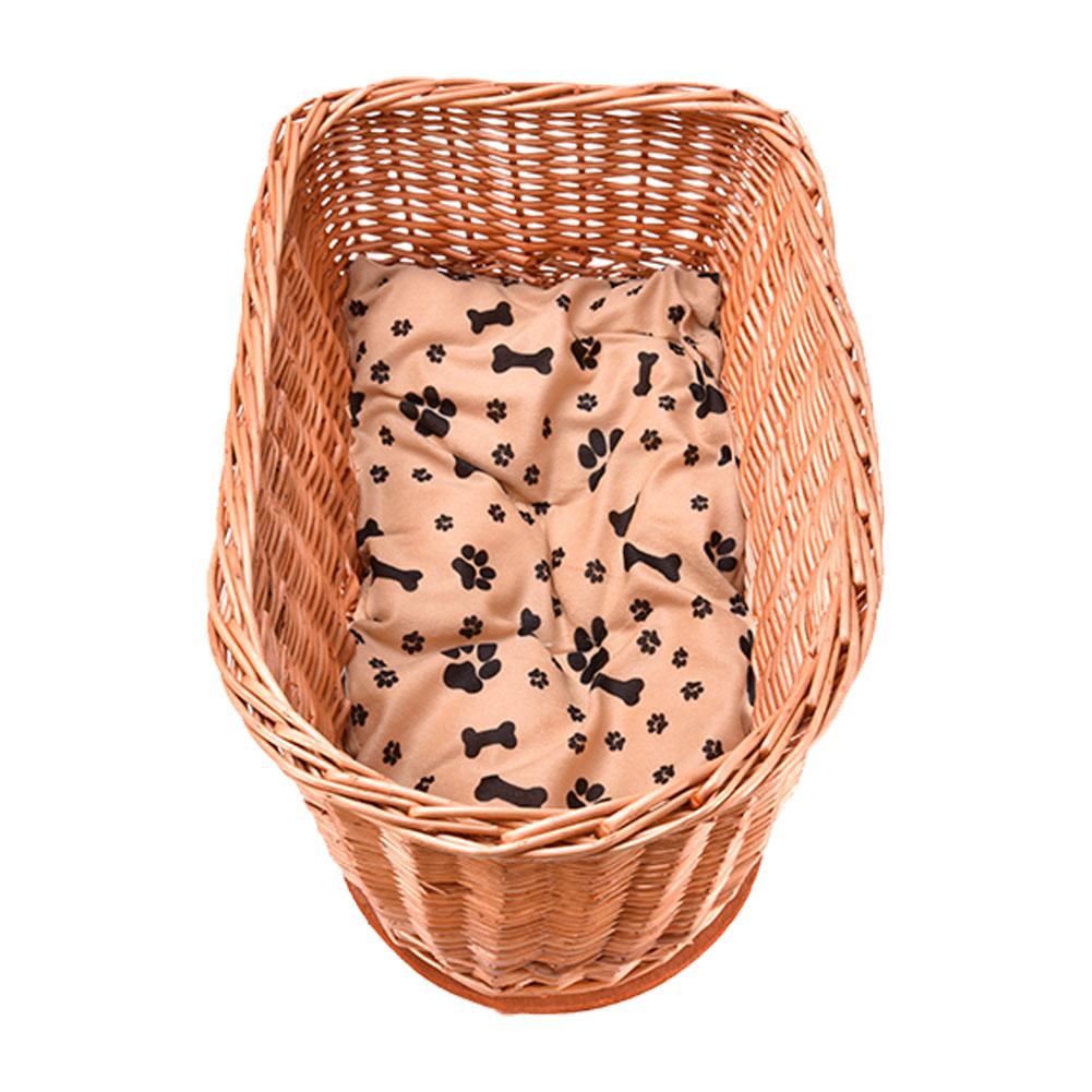 Hand Woven Dog Bicycle Basket