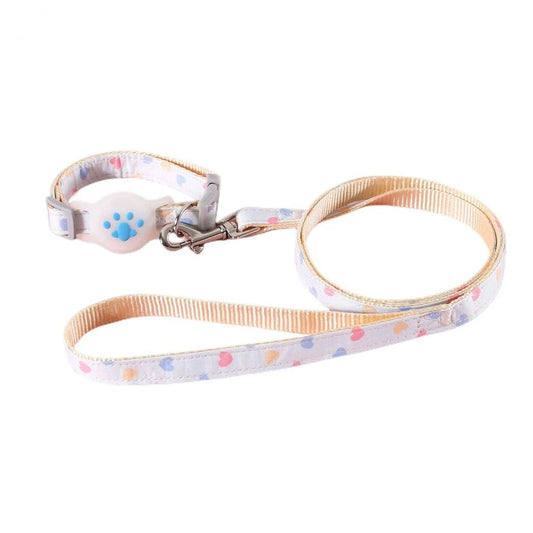 Silicone Cute Pet AirTag Collar & Lead