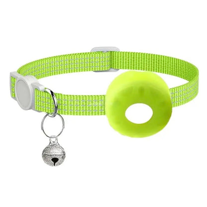 Reflective Pet AirTag Collar With Bell