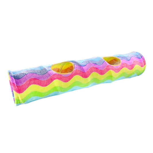 Foldable Rainbow Cat Tunnel