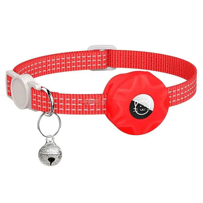 Reflective Pet AirTag Collar With Bell