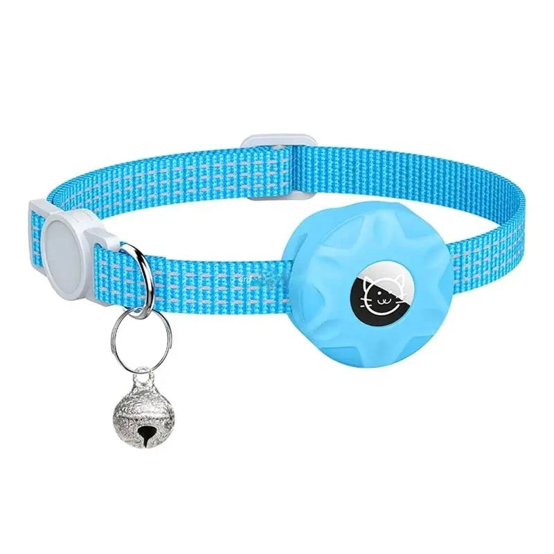 Reflective Pet AirTag Collar With Bell