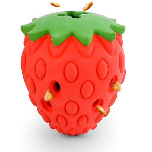 Natural Rubber Strawberry Dog Chew Toy