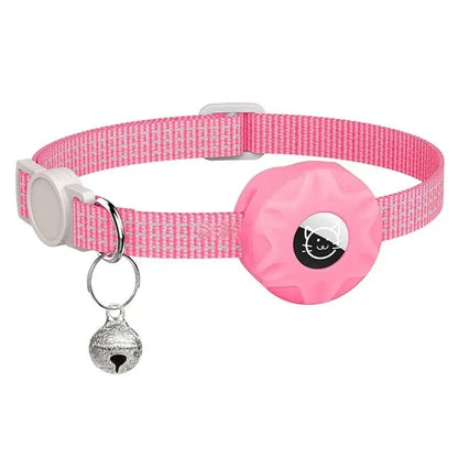 Reflective Pet AirTag Collar With Bell