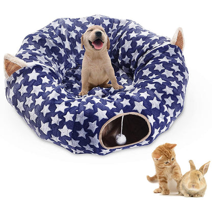 Cat Tunnel Bed With Cushion