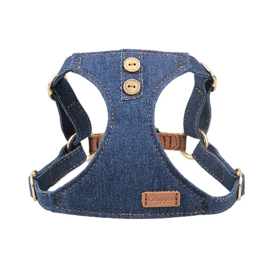 Fashion Denim Dog Vest Harness