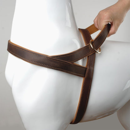 Genuine Leather No Pull Dog Harness