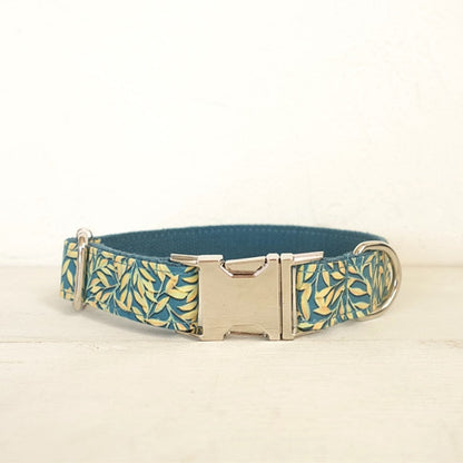 GOLDEN LEAF Carved Dog Collar