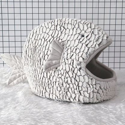 Fish Shape Cat Warm Soft Bed