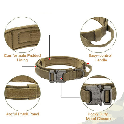 Military Tactical Big Dog Collar