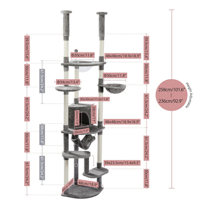 Luxury Multi Layer Tall Cat Tree Tower