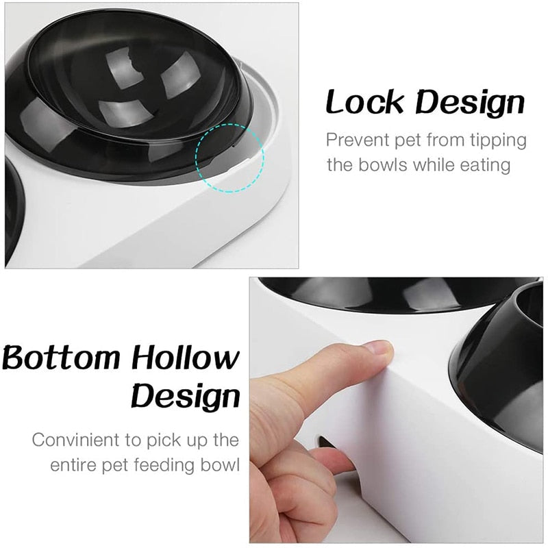 Safe Slanted Durable Dog Bowl