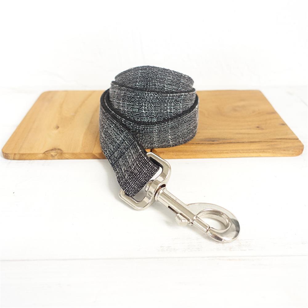 BLACK SUIT Linen Fiber Dog Collar