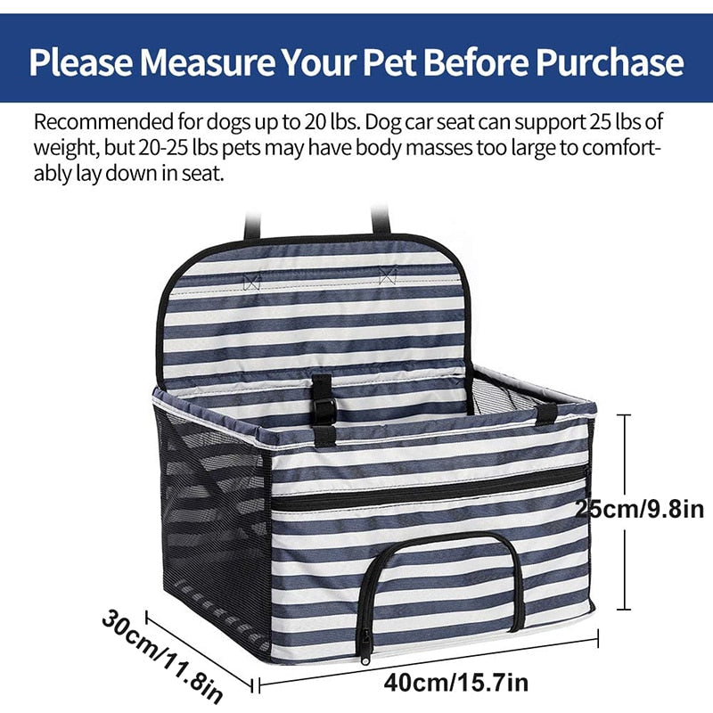 Fashion Striped Dog Car Seat Carrier
