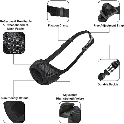 Soft Nylon Mesh Dog Muzzles