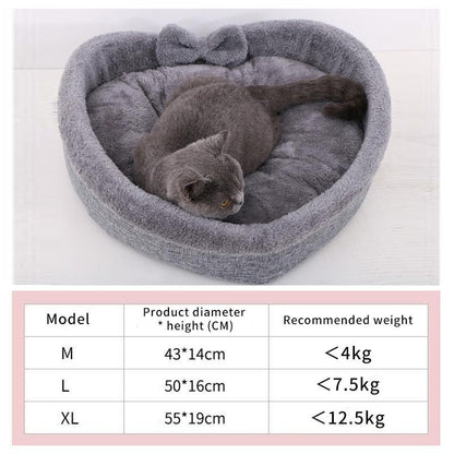 Cute Heart Shaped  Cat Bed