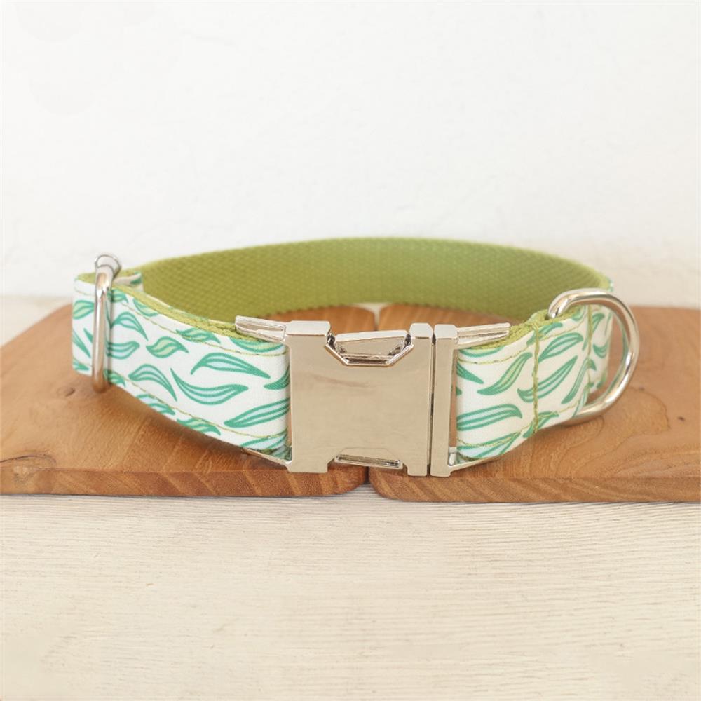GREEN LEAF Engraved Pet Collar