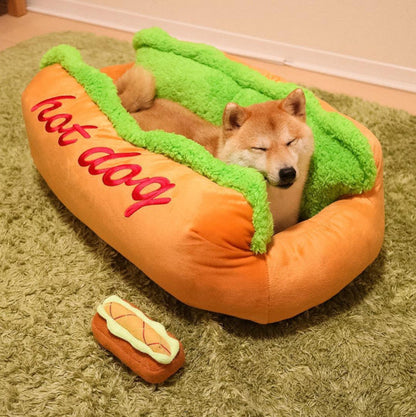 Funny Hot Dog Cozy Bed