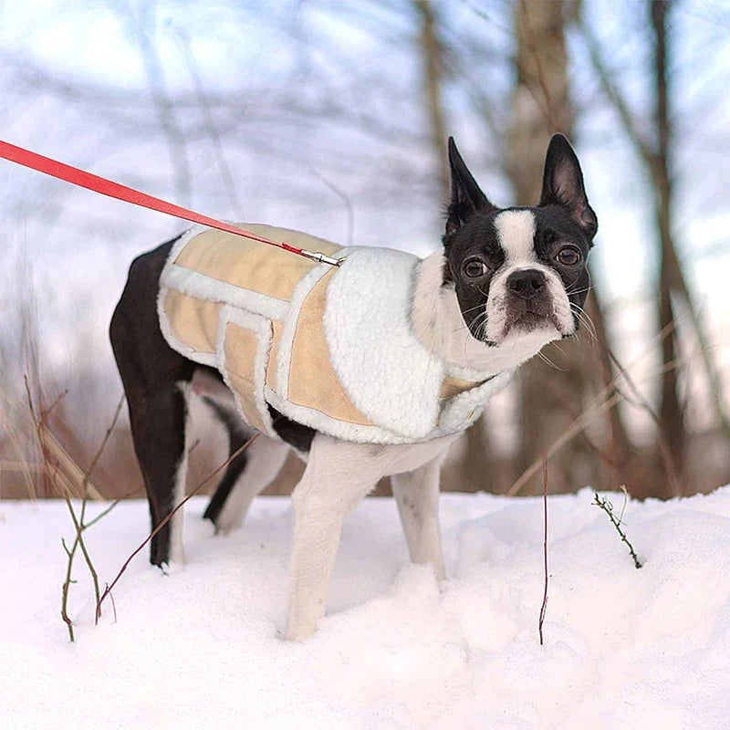 Adjustable Warm Fleece Dog Jacket
