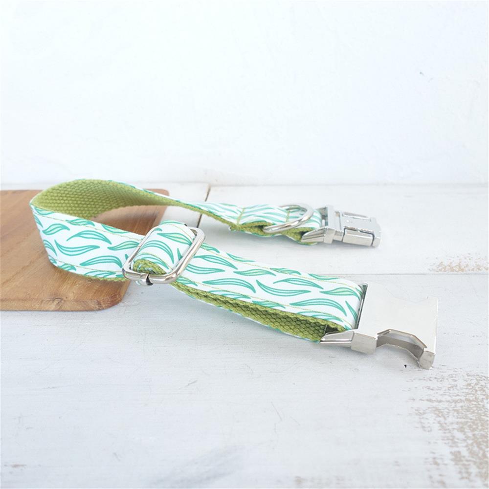 GREEN LEAF Engraved Pet Collar