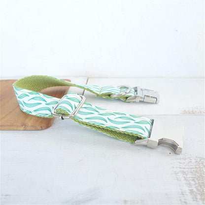 GREEN LEAF Engraved Pet Collar