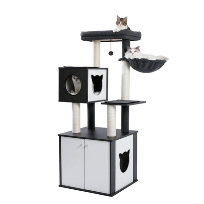 Luxury Cat Tree Tower With Cabinet