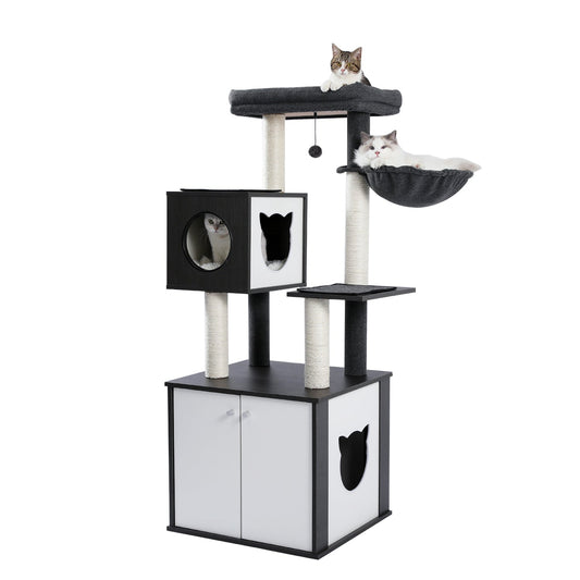 Luxury Cat Tree Tower With Cabinet