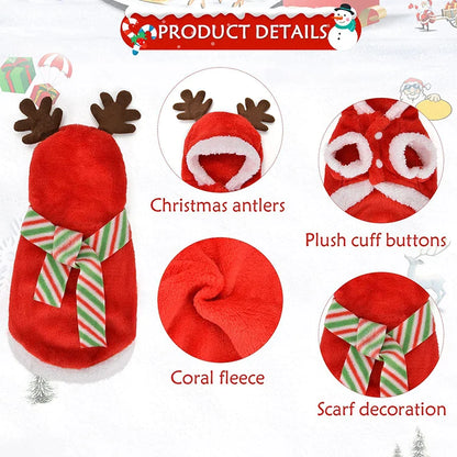Antlers Scarf Christmas Dog Clothes