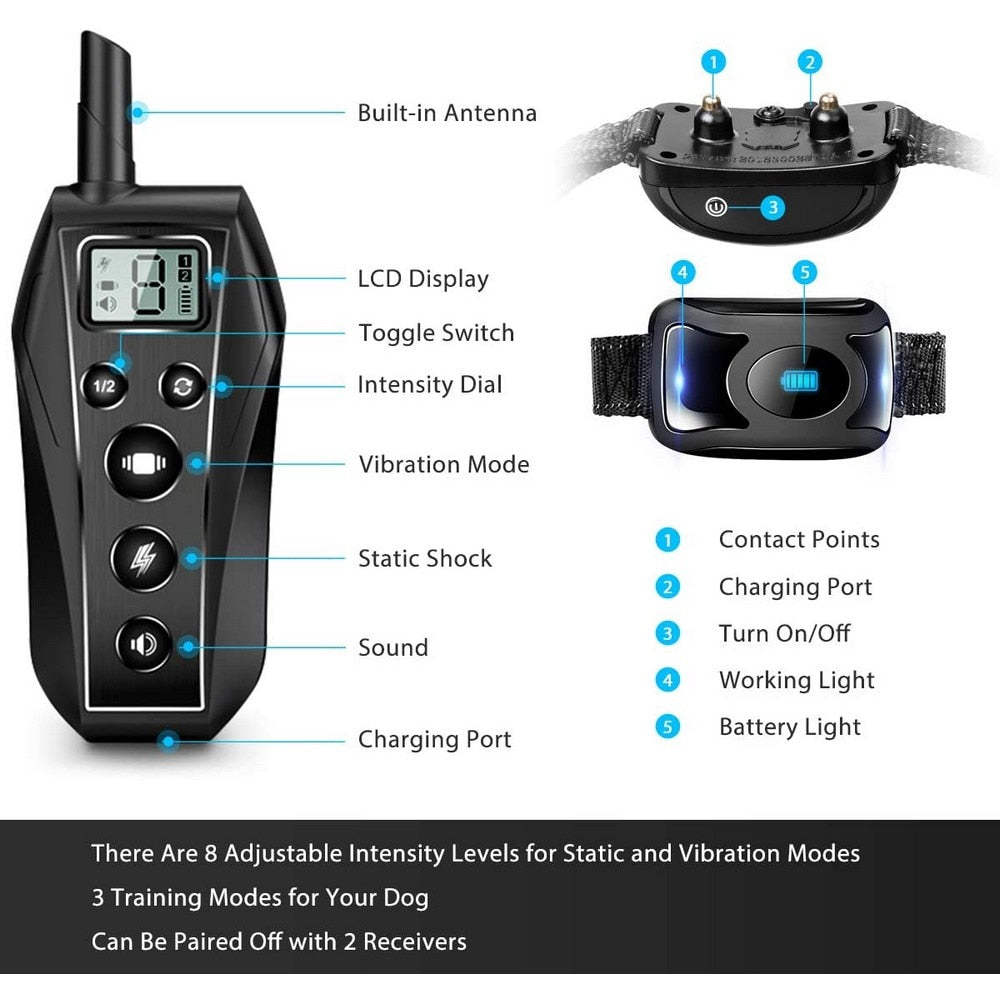 IPX7 Waterproof Pet Dog Training Collar