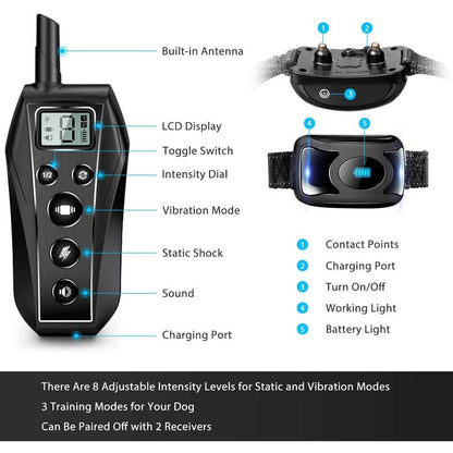 IPX7 Waterproof Pet Dog Training Collar