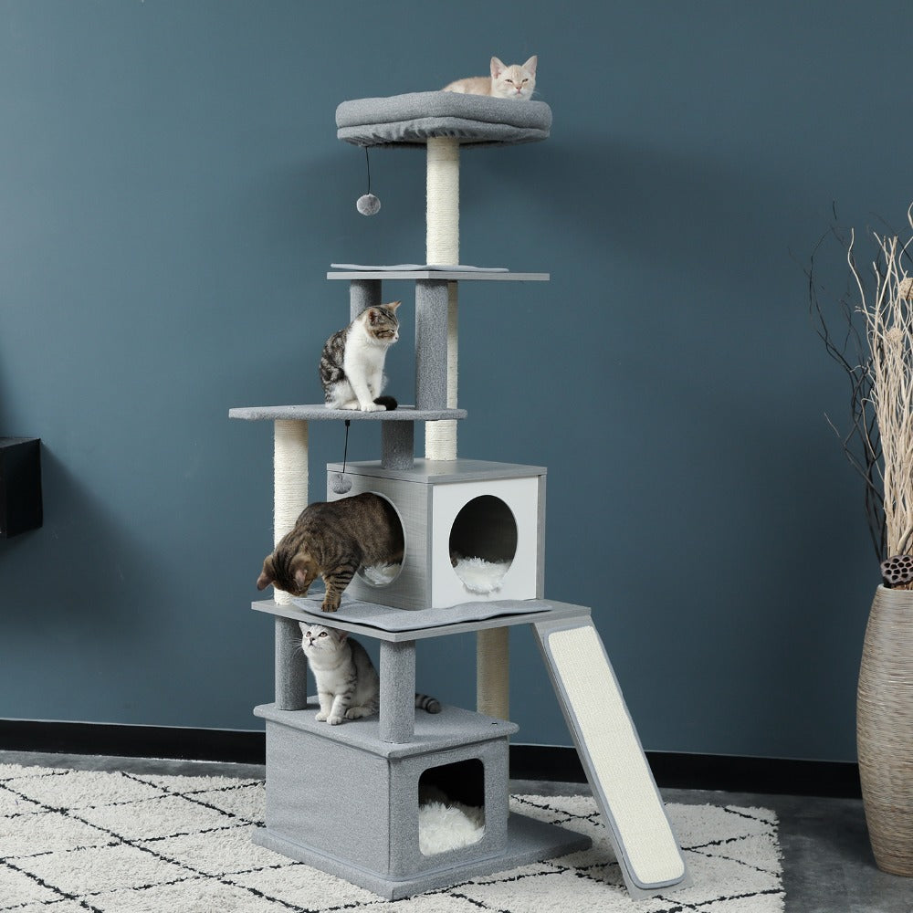 Multi Level Modern Cat Tree Tower