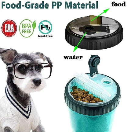 Dual Use Dog Food & Water Bottle
