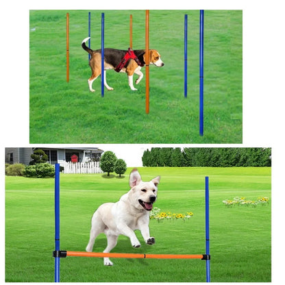 Dog Agility 7 Weaving Poles Obstacles
