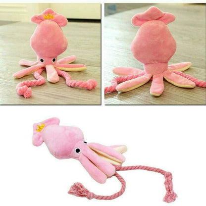 Cute Squid Pet Dog Squeaky Toy
