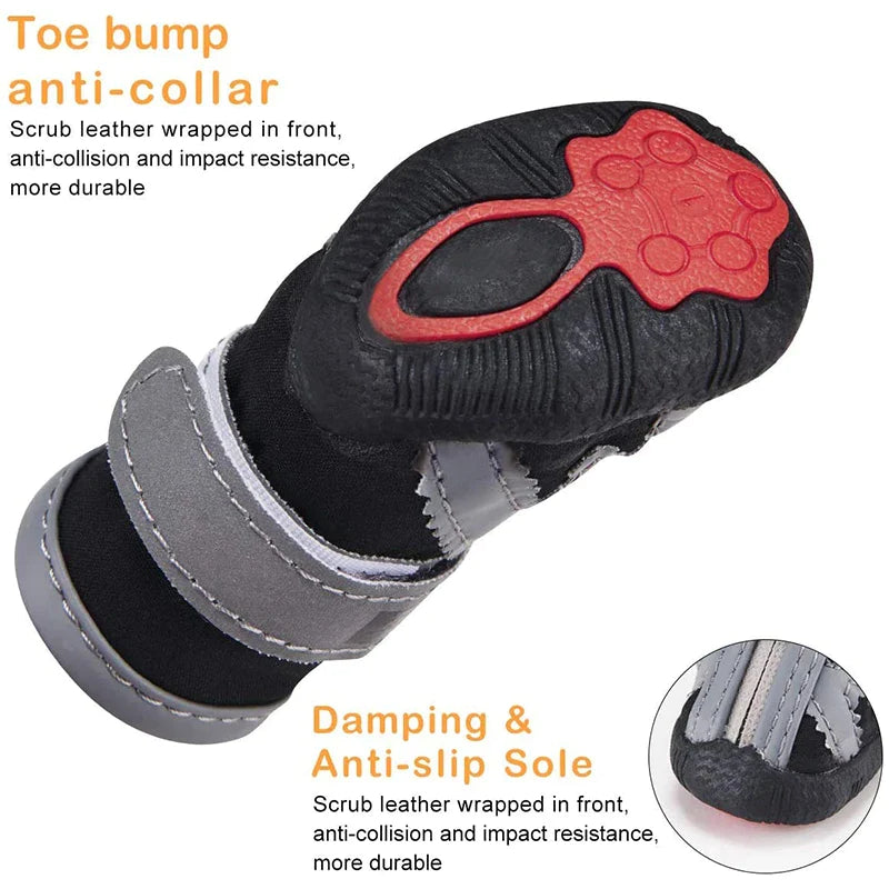 Soft Fleece Durable Winter Dog Shoes