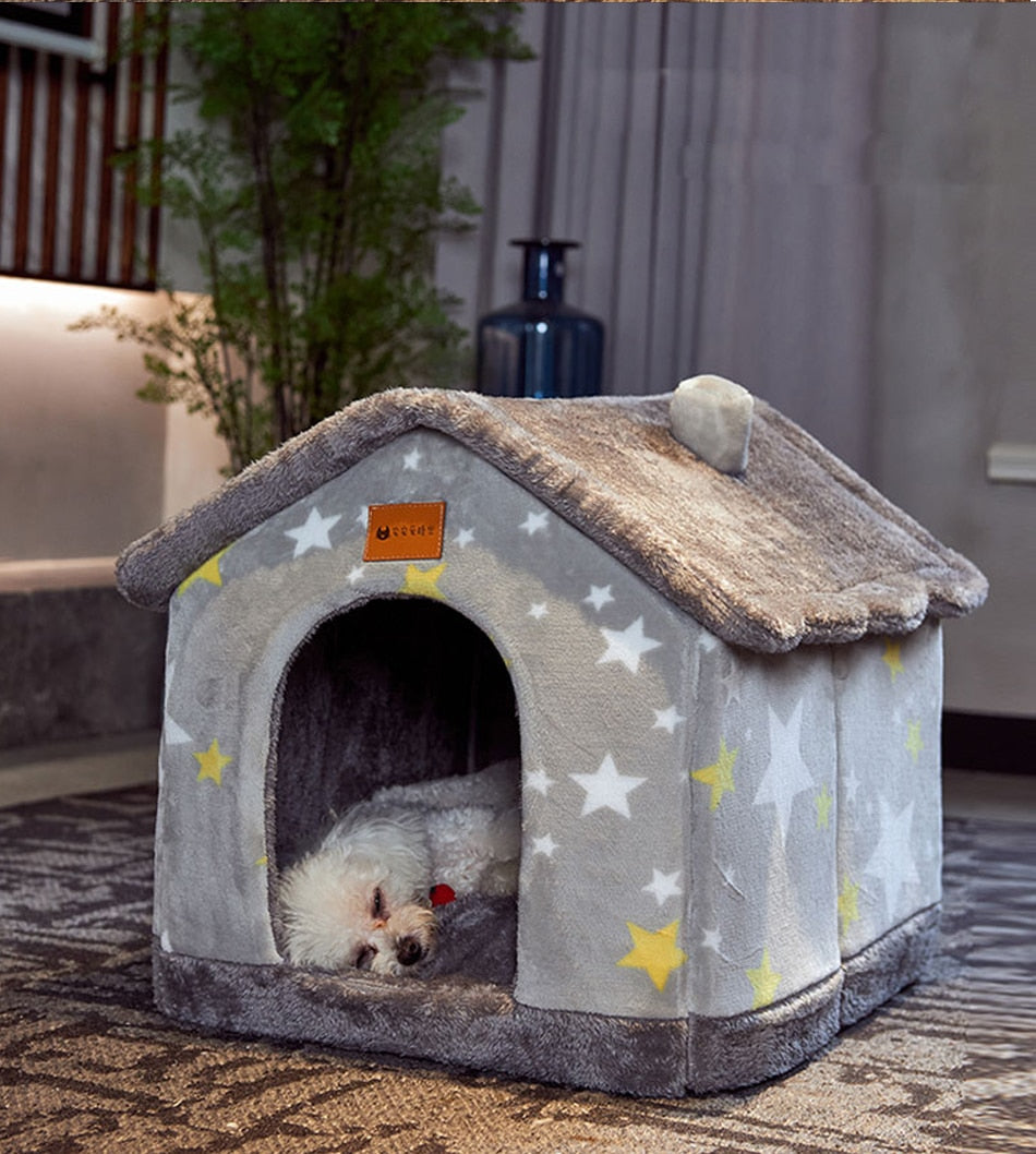 Foldable Dog House Kennel Bed