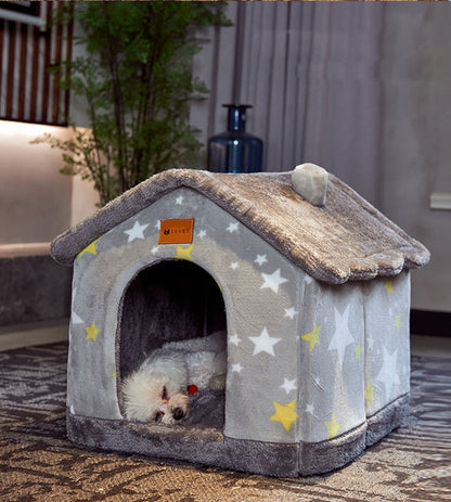 Foldable Dog House Kennel Bed