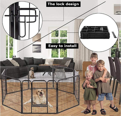 High Quality 8 Pcs Foldable Pet Playpen
