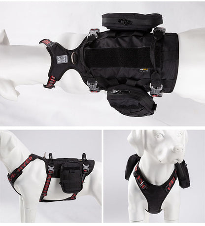 Dog Tactical Waterproof Saddle Bag Harness